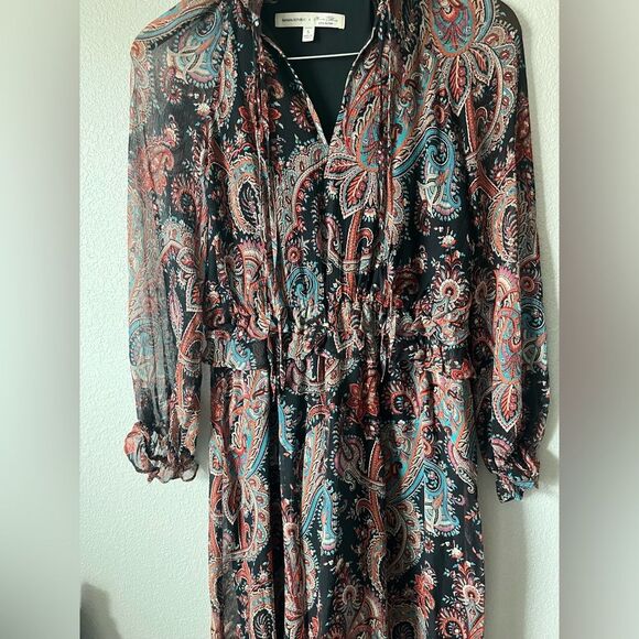 Banana Republic X Olivia Palermo 100% silk paisley highlow midi tie neck SP - Picture 5 of 6